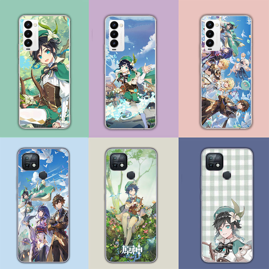 Genshin Impact Venti Cover Phone Casing for Infinix Hot 10i Note 11 10 Pro 9 Play 10T for Tecno Spark 8C 8P 5 6 8 Soft Case. 