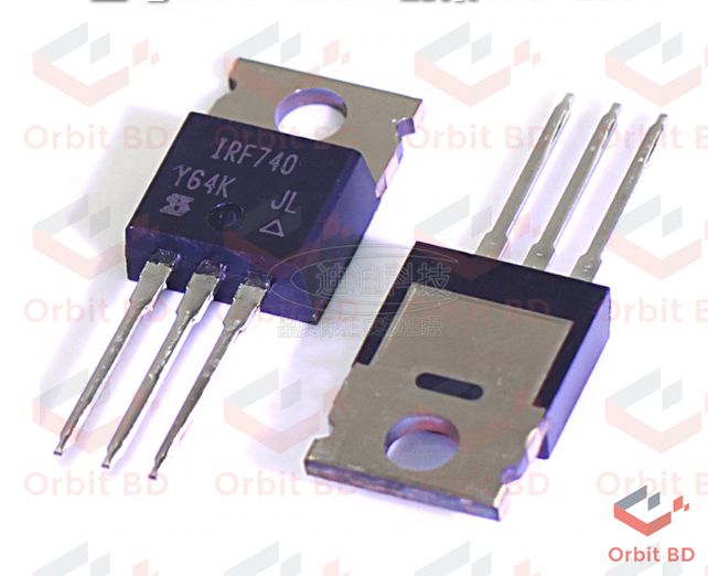 IRF740 MOSFET 400V 10A N-Channel Power MOSFET TO-220 Package THT 3 Pin Leas MOSFET Transistors. 