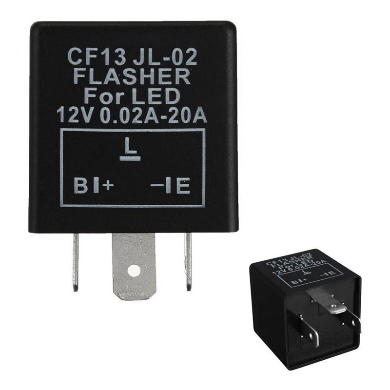 2X Car 3-Pin CF-13 Electronic LED 12V Flasher Relay Fix for Turn Signal Blinker. 