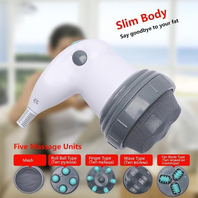 Anti-Cellulite Massager 4 IN 1 Infrared Electric Body Slimming Relaxing Muscle 3D Roller Device Weight Loss Fat Remove Roller. 