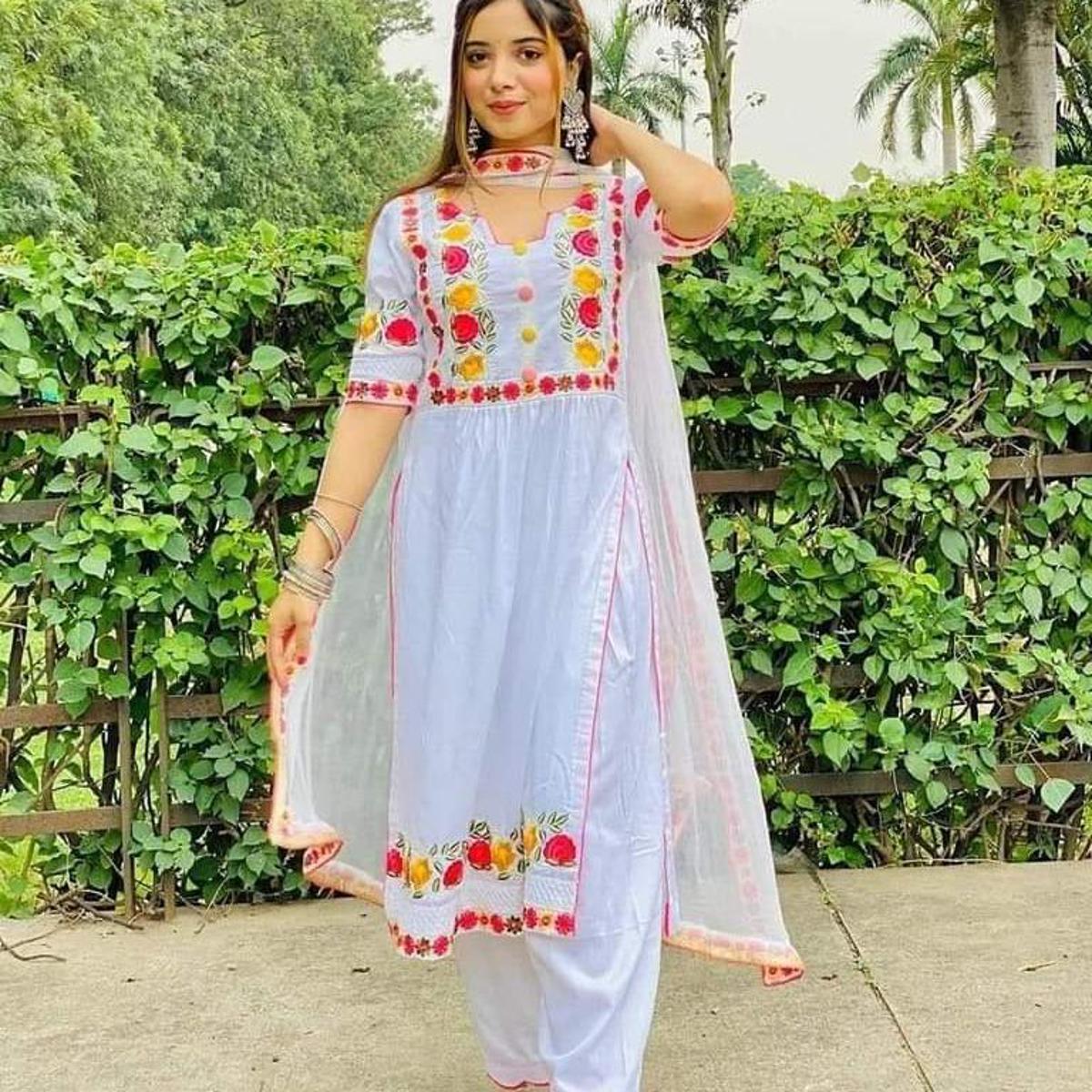 Premium Quality - New Double Georgette Design Naira dress Shalwar kameez Three piece dress for Girls/Women. - Couture - High-end