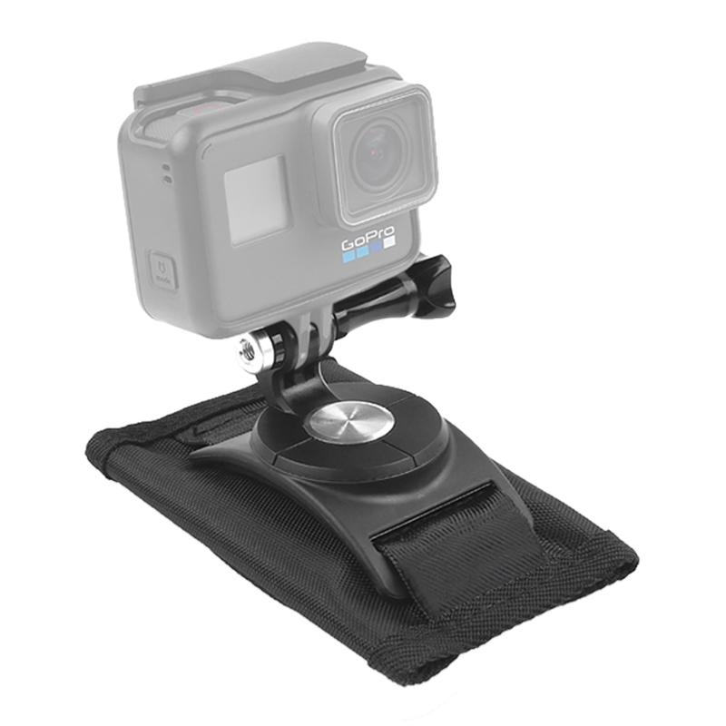 360 Degree Rotating Quick Release Strap Mount Shoulder Backpack Mount for GoPro, Insta360, DJI and Other Action Cameras(Black). 