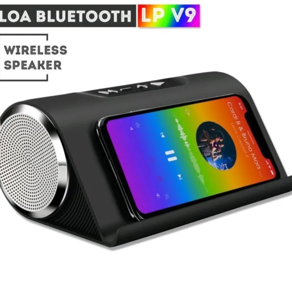 Wireless Bluetooth Speaker LP V9 Portable Speaker FM Radio USB,TF Card Reader Mobile Phone Bracket Design