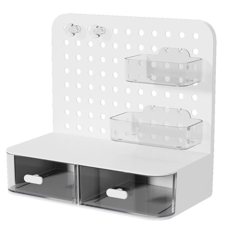 Hook Drawer Type Hole Board Small Card Stand Display Desktop Idol Storage Box Desk Stationery Organization Storage,A