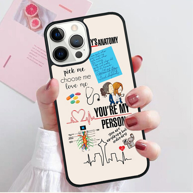 Greys Anatomy You are my person Phone Case Cover for iPhone 1happy6 15 SE2020 14 13 11 12 Pro Max mini XS XR X PlusS Shell Coque