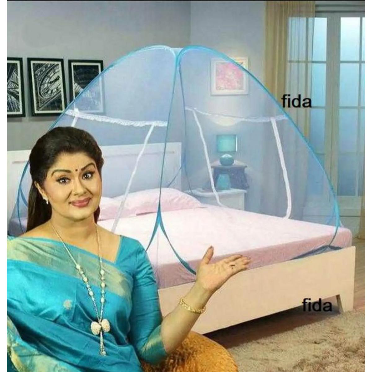 Foldable Self standing Mosquito net for double bed