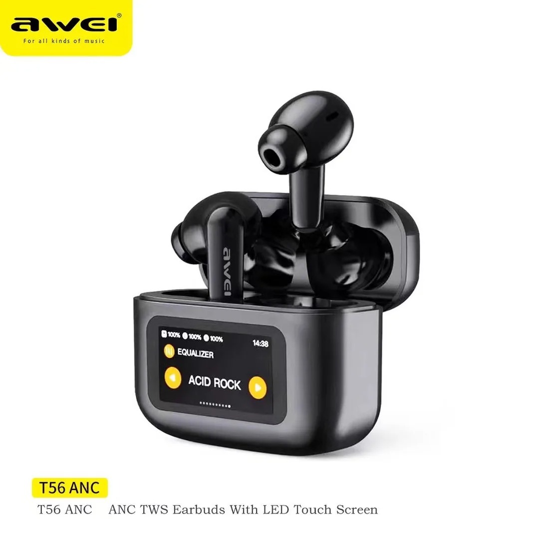 Awei T56 ANC Earbuds With LED Display