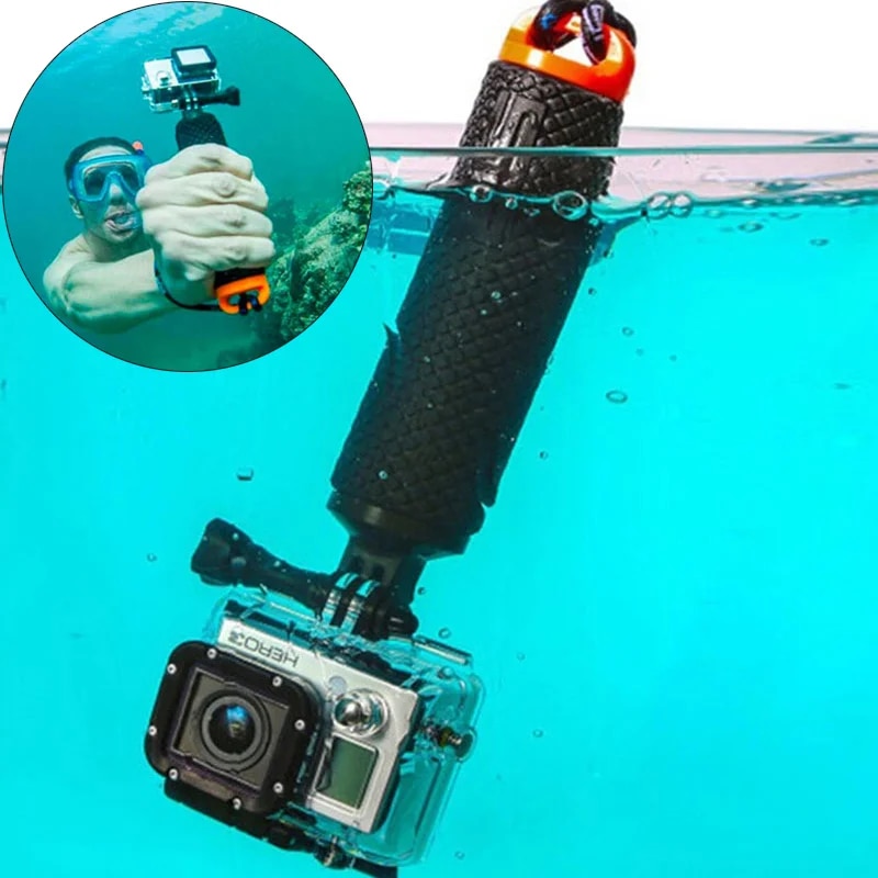 【3C VictoryEagle】Float Grip Monopod Tripod for Gopro Buoyancy Rod Pole Stick Go Pro Hero 5 4 3 For 4K Action Camera. 