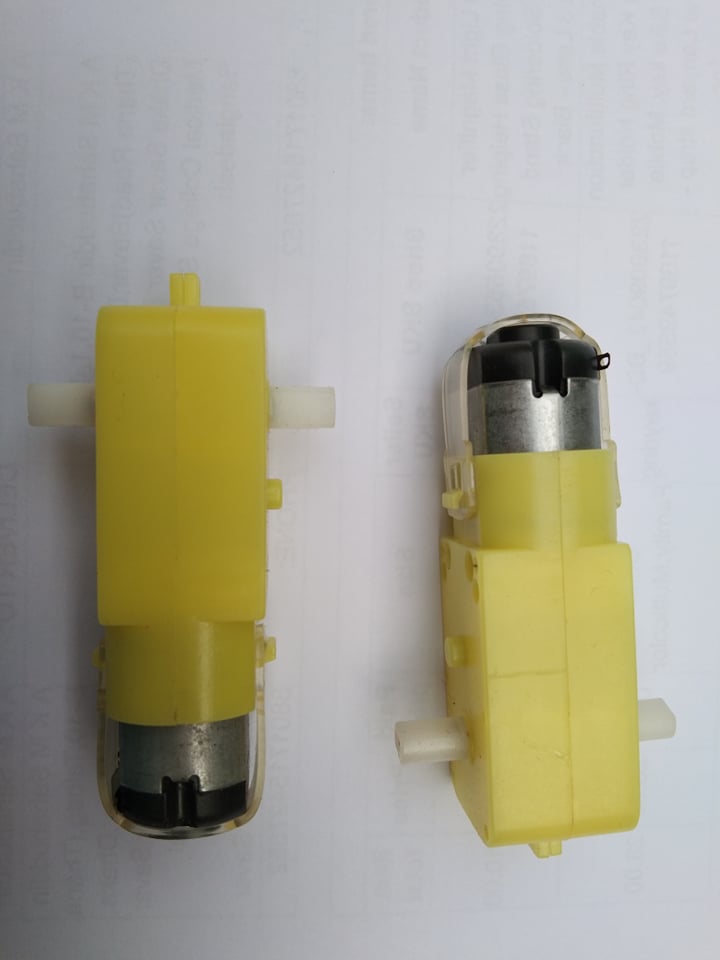 Dual Shaft motor and Wheels Smart Car Robot Gear Motor for arduino, 1 piece of each. 