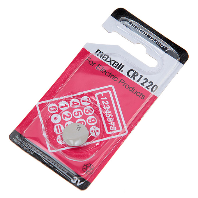 Maxell CR1220 3V Lithium Battery (With Supported - Mini Remote Device & CCTV DVR ). 