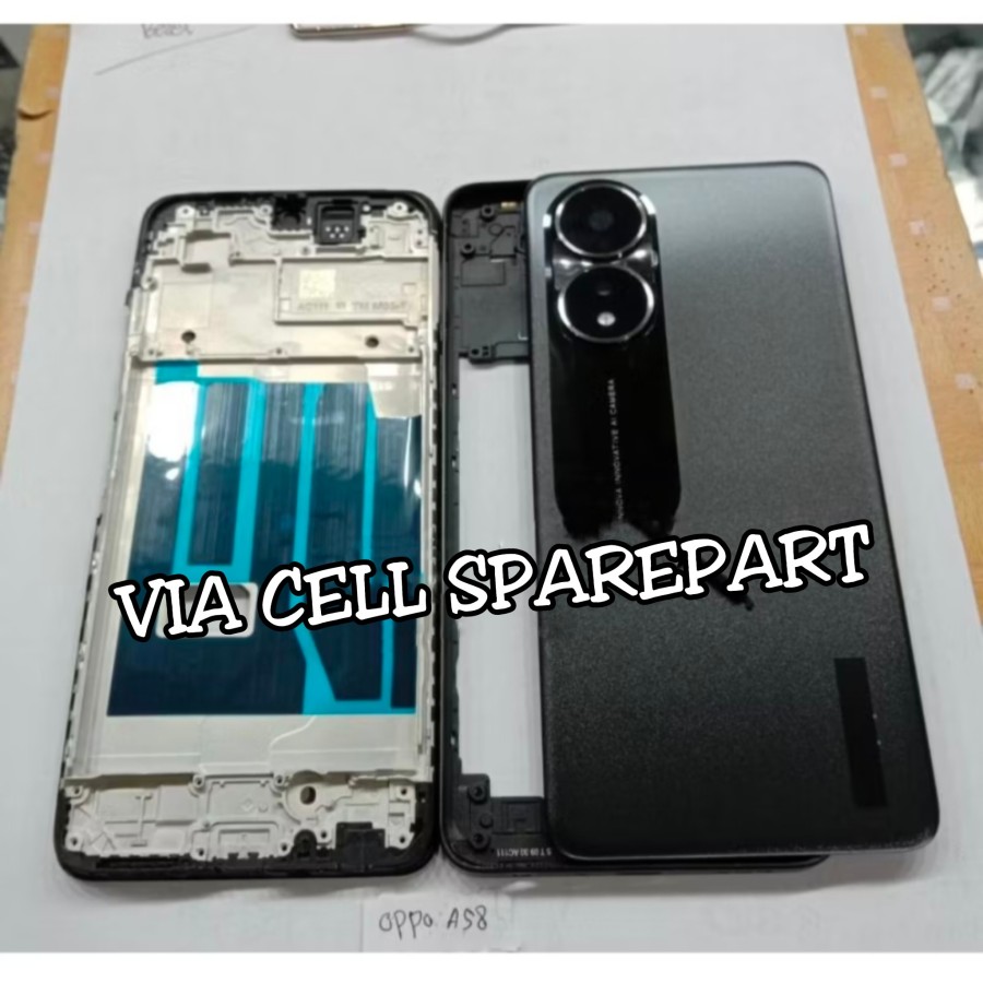 Back Casing Kesing Housing Fullset Oppo A58 4G Frame LCD + Bezel + Backdoor