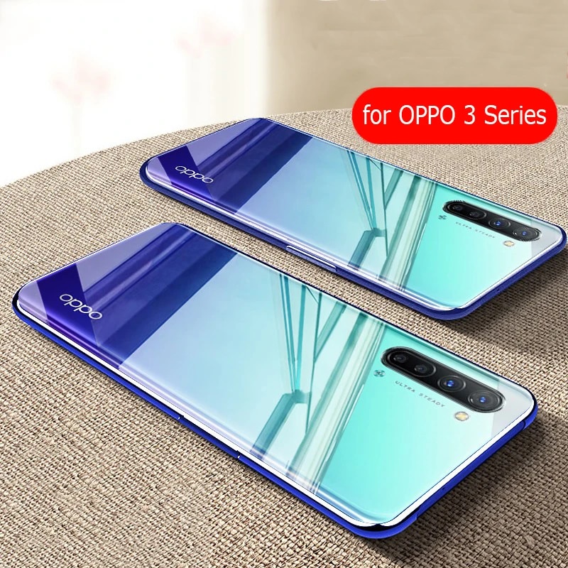 Ultrathin Mobile Phone Case for OPPO Reno 3 Pro Global Version 5G 360 Protective Soft TPU Clear Back Cover Housing Reno3 3Pro. 