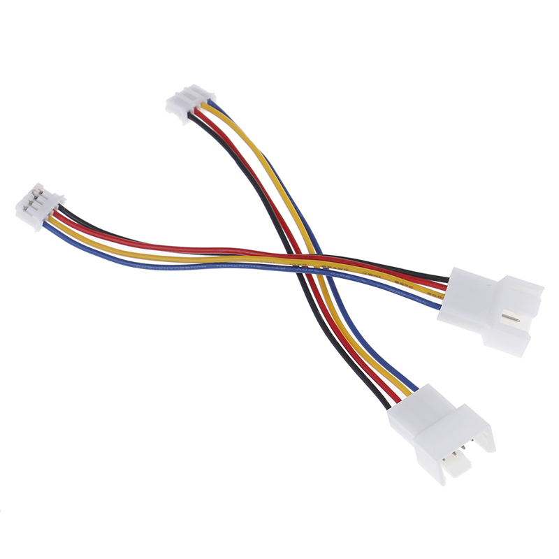 2Pcs Universal small 4 Pin to 3pin 4pin fan PWM connector extension cable. 