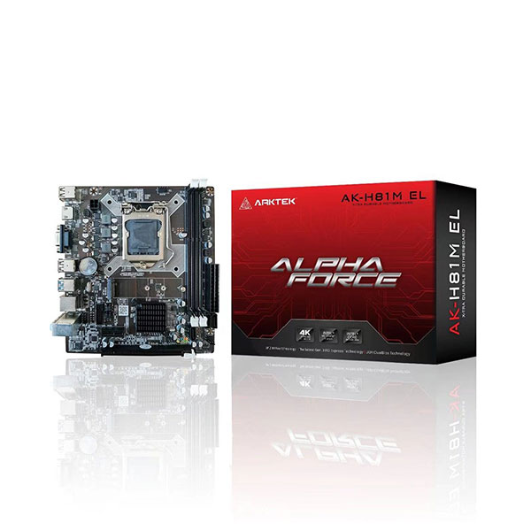 Arktek Motherboard  AK-H81M EL 4th Gen micro-ATX Motherboard. 