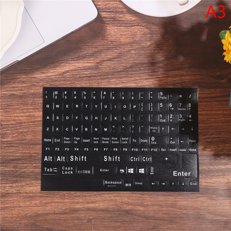 English 120 Keys Matte Standard Waterproof Keyboard Stickers Letter Alphabet. 