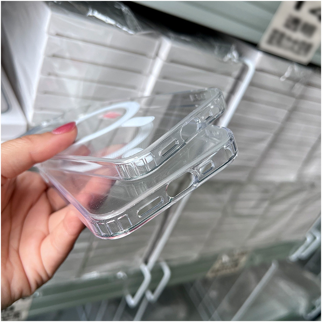 Magnetic Wireless Charging Case Clear Shockproof Back Cover For Apple iPhone 11-14 full series is available. 