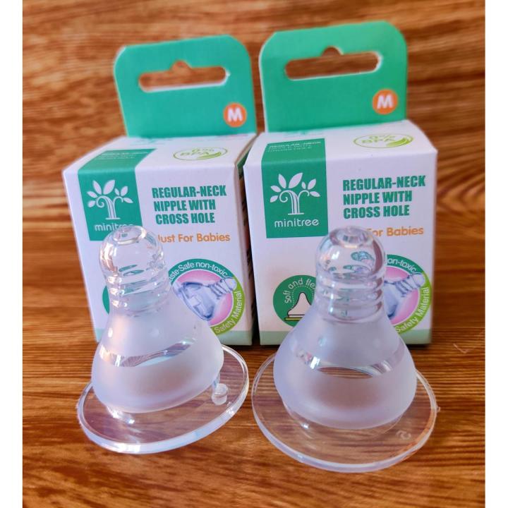 Soft Slicone Feeder Nipple With Cross Hole For Babies 1 pcs