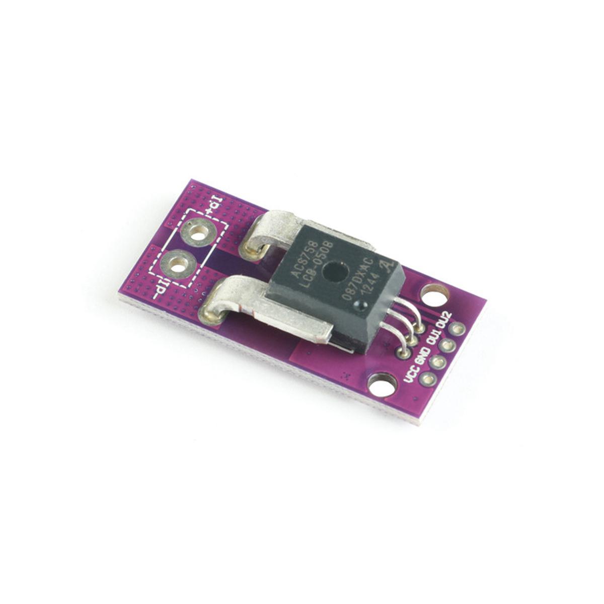 2X ACS758 ACS758LCB-100B Current Module Linear Hall Current Sensor PFF-T Current Detection 3-5V