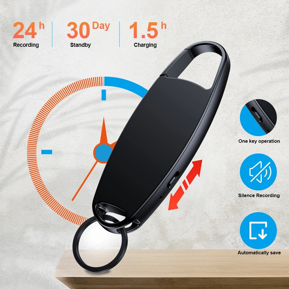 Vandlion V13 Portable Voice Activated Recorder 32G 64GB Dictaphone Professional Recording MP3 Flash Drive Digital Audio Record. 