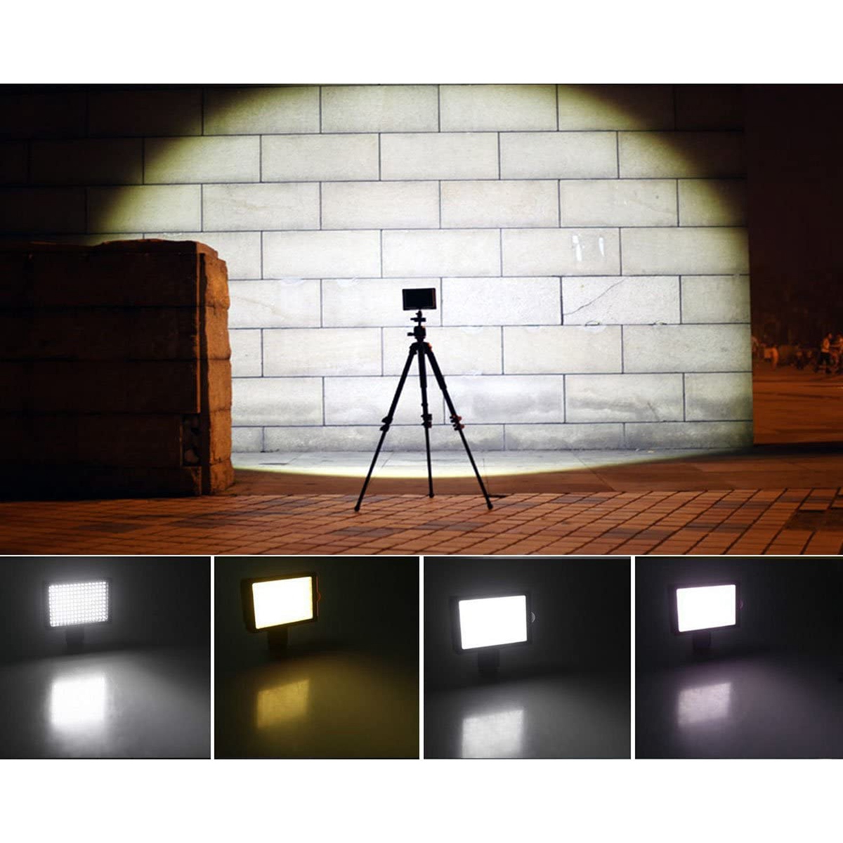LD-160 LED Fill Light Portable 160 LED Lamps 5600K 16 Level Dimming Photography Lamp for Camera. 