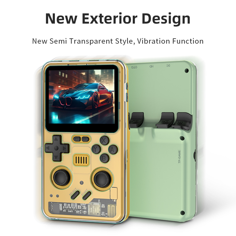 POWKIDDY RGB20 PRO Retro Punk Style Handheld Game Console 3.2 Inch 1024*768 -Option -GREY-64G-Option -GREY-64G. 