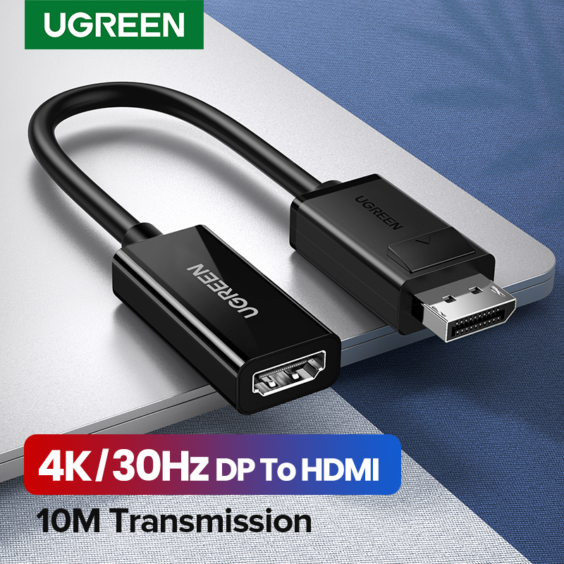 Ugreen 4K Displayport DP to HDMI Adapter 1080P Display Port Cable Converter For PC Projector Displayport to HDMI Adapter