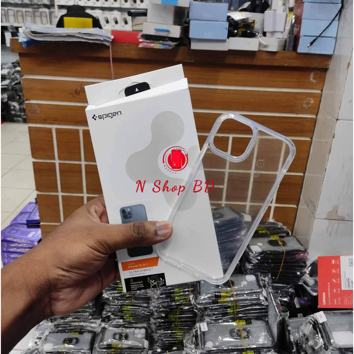 Spigen Clear TPU For iPhone 13 6.1 - Luxury Liquid Crystal Shine with Flexible and Durable Shock Absorption Ultra Hybrid Transparent AirSkin Case