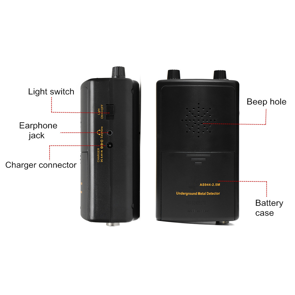 Underground Metal Detector Max Depth 3M 1.8M AS944M Detector Scanner Finder Digger Treasure seeking Hunter li-. 