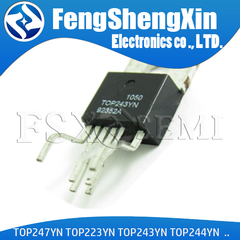 10PCS TOP242YN TOP243YN TOP244YN TOP245YN TOP246YN TOP247YN TOP248YN TOP249YN TOP250YN TO-220 Integrated Off-line Switcher. 