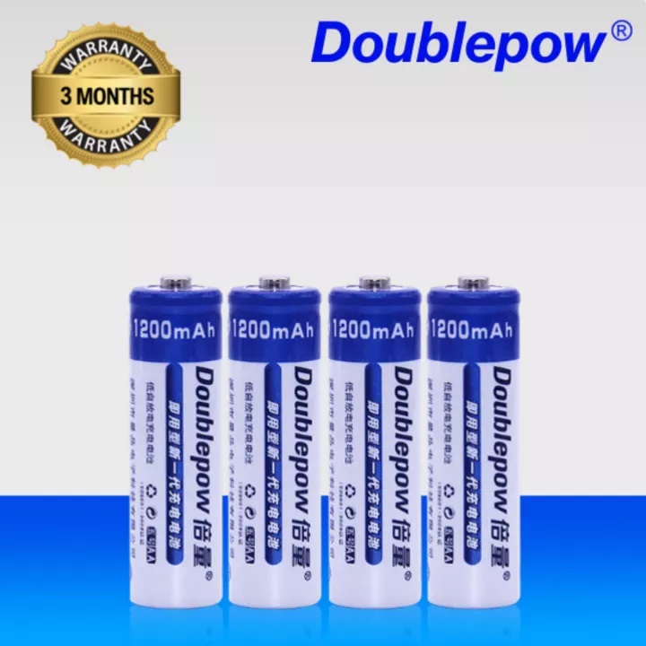 Doublepow Rechargeable AA Size 1.2v 1200mah Ni-Cd Rechargeable Battery-4piece