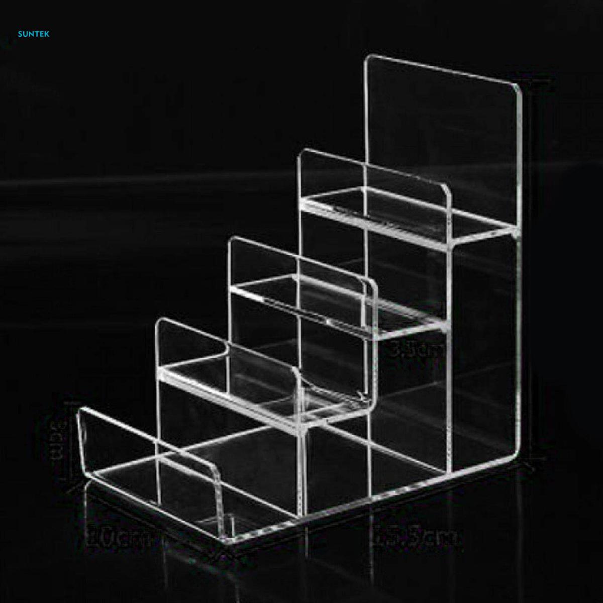Transparent Acrylic Wallet Display Stand Holder Handbag Purse Display Stand for Retail/Shop , 4 Tiers