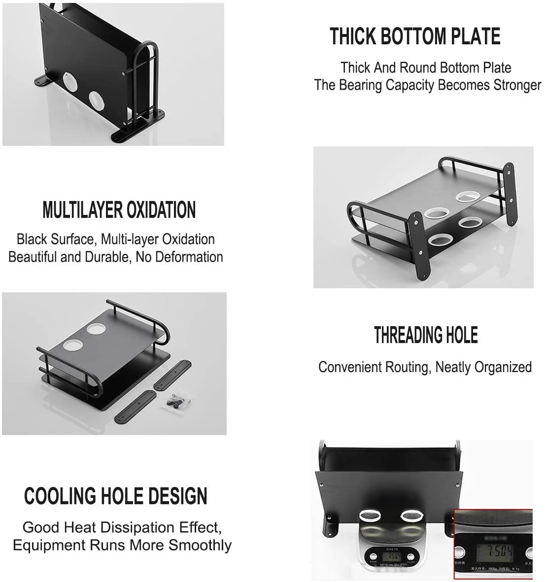 Router Storage Wifi Router Storage Box Black Metal Router Stand. 