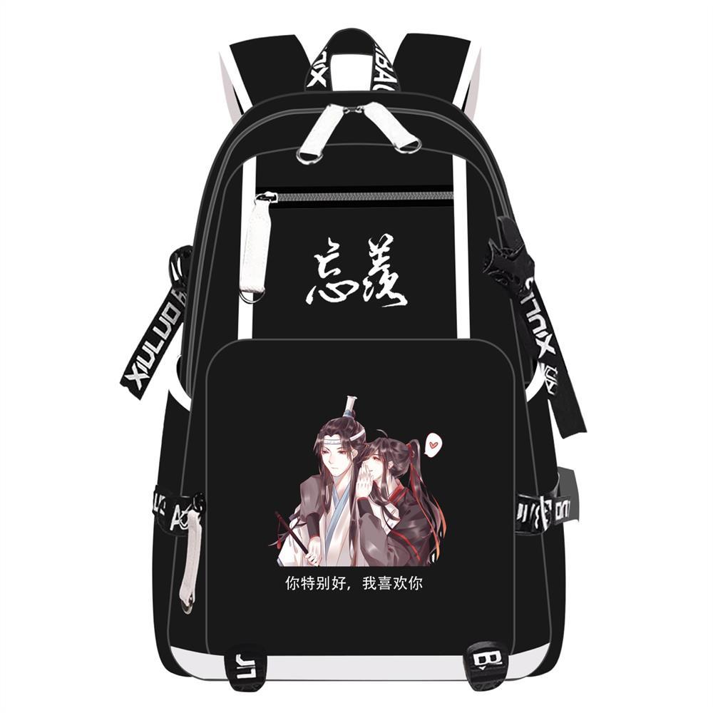 Mo Dao Zu Shi Grandmaster of Demonic Cultivation Wei Wuxian Lan Wangji Cosplay Backpack School Shoulder Bag Travel Rucksack. 