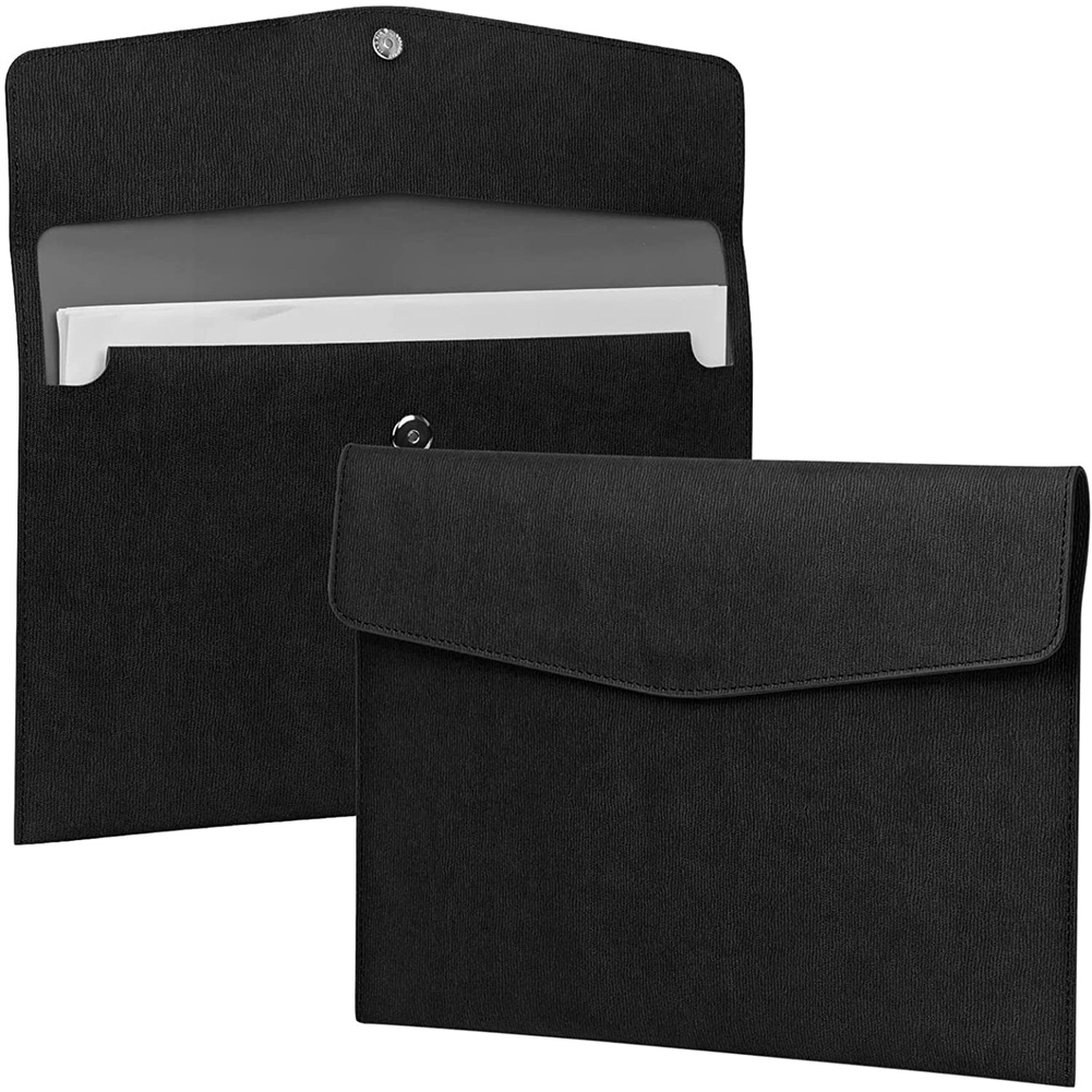A4 Pu Leather Document Cases,A4 Snap Button Document Folder,Business Pu Leather A4 Pocket,Document Organizer 2Pcs
