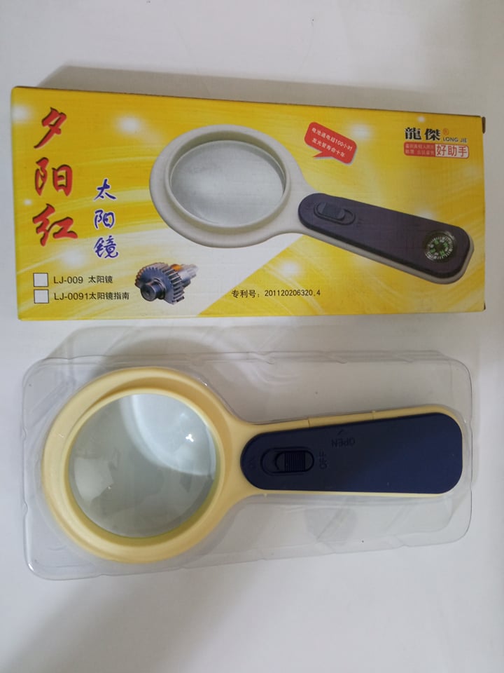 LJ-009 Magnifying Glass 60mm Diameter With White LED Light Source Hand Hold Magnifying Glass With LED Jewelry Magnifier Repair Tool Sets Reading Magnifying Glas. 