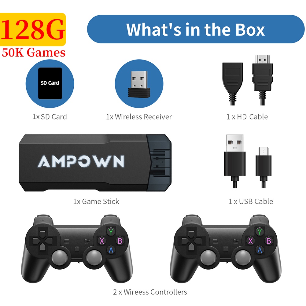 GD20 Game Console 4K 60fps HDMI Low Latency Output GD10 Ultra TV Game Stick X2 Portable Retro Console Built-in 70000 Game. 