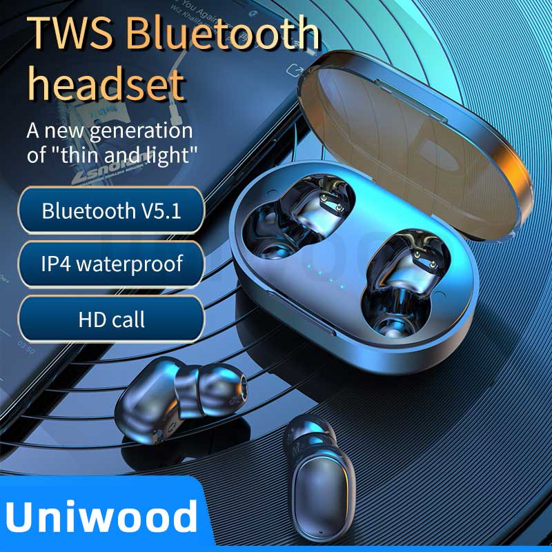 【FUPANG】TWS wireless Bluetooth earbuds sports headset with microphone earplugs with light display
