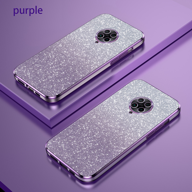 AnDyN Phone Case for Xiaomi Poco F2 Pro Redmi K30 Pro Flash Powder Gradient Plating Casing. 