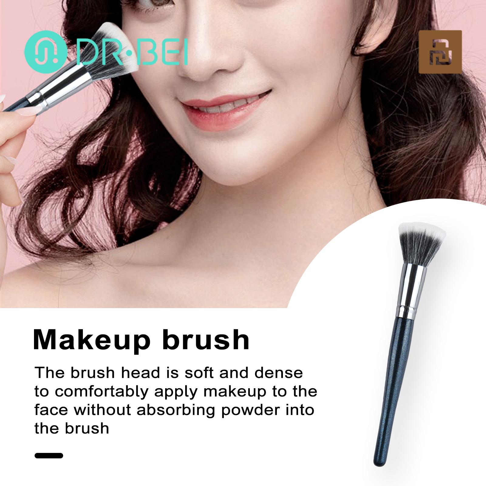 Fiber Stippling Brush Soft Fluffy Stippling Brush for Perfect Makeup Application Ideal for Foundation Loose Powder Eye Shadow Beauty Must-have for Women Two-layered Stippling Brush. 
