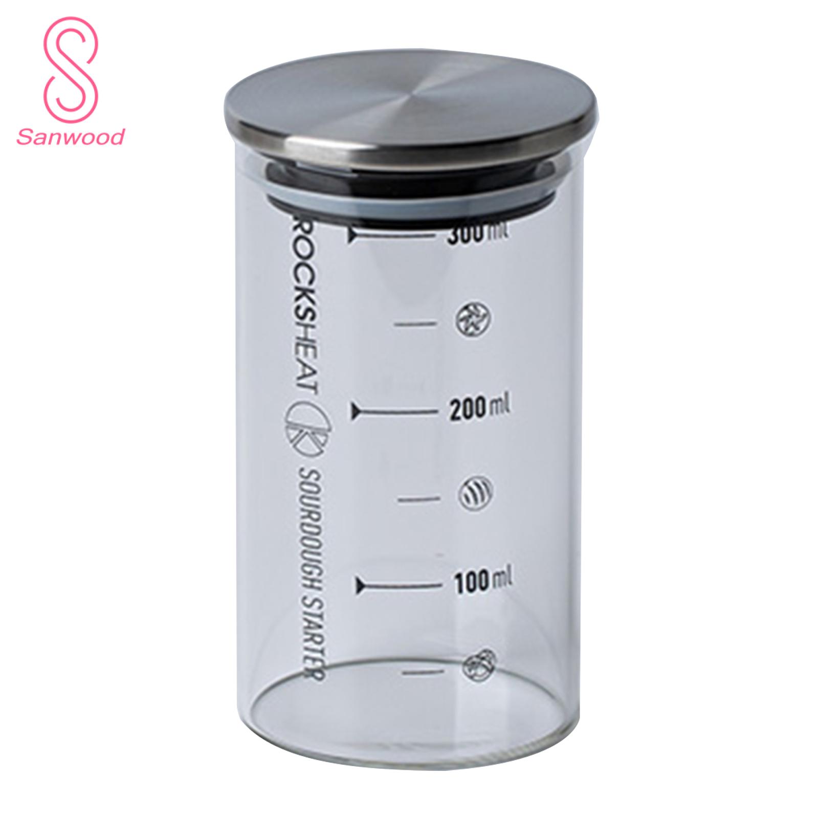 Baking Tools Transparent Sourdough Fermentation Jar with Scale Airtight Container for Starter Wide Mouth with Leakproof Lid Home Fermenter