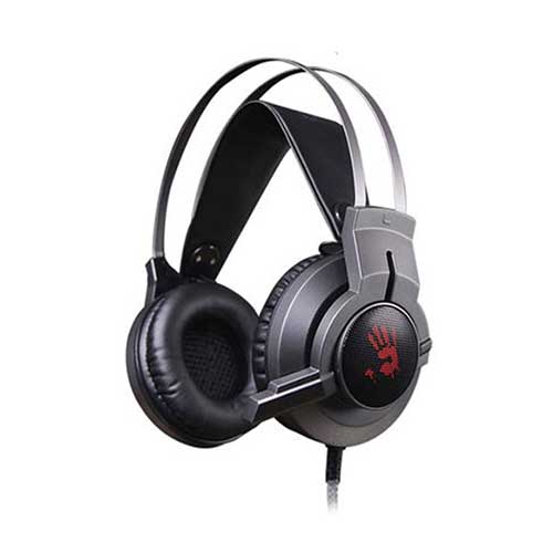 A4tech Bloody G437 Glare Virtual 7.1 Gaming Headphone - Noise-Canceling Mic - 7 Neon Colors Rotating - Black. 