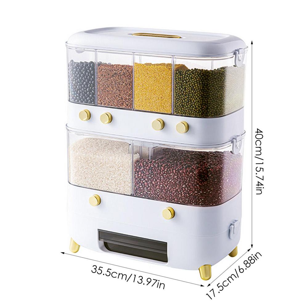 TYRLIBRIA Ceramic Rice Container, Ceramic Rice Cylinder