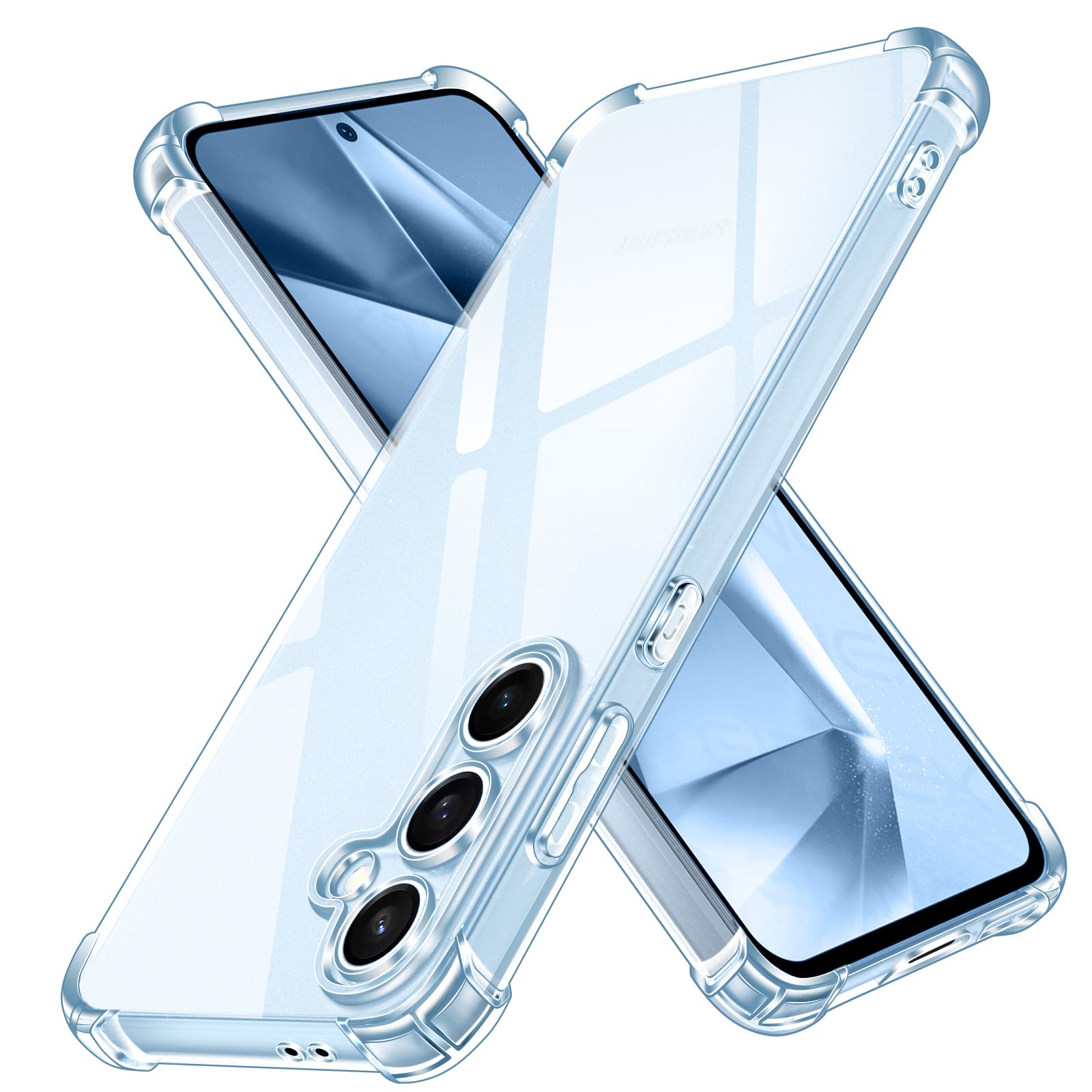Samsung Galaxy S24 FE Premium Silicone Case Crystal Clear Soft TPU Ultra-Thin Transparent Flexible Protective Mobile Phone Back Cover. 