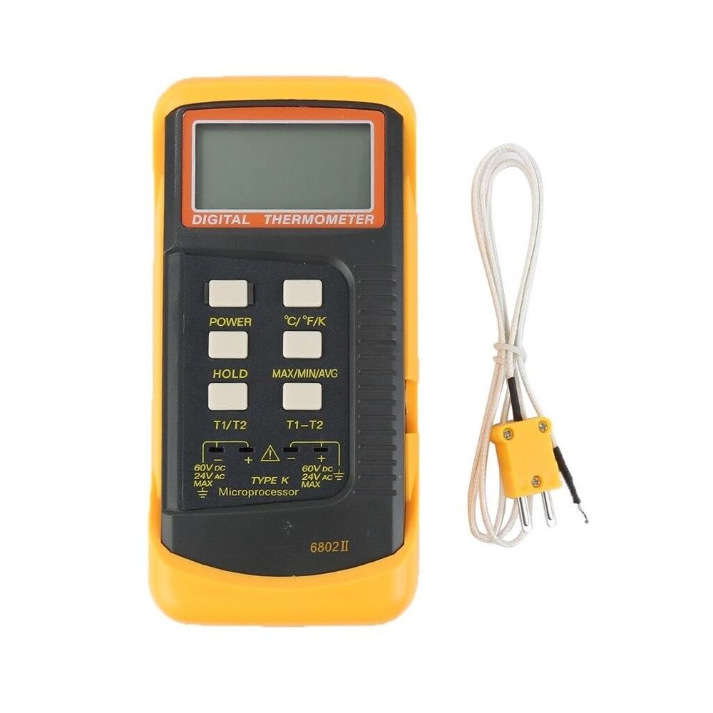 6802 II Thermometer Sensor Dual Channel Digital Thermometer K-Type Thermocouple Sensor 6802 II Thermometer Digital Thermometer Thermocouple Sensor. 