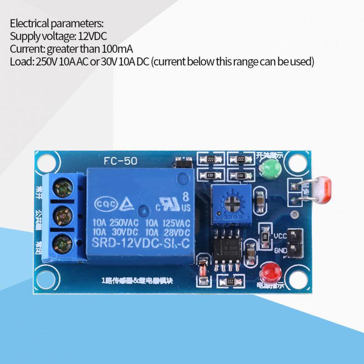 Highly Vital - 12V Stable LDR Photoresistor Relay Module Controller Light Sensor Sensitive Switch - Tools, DIY & Outdoor