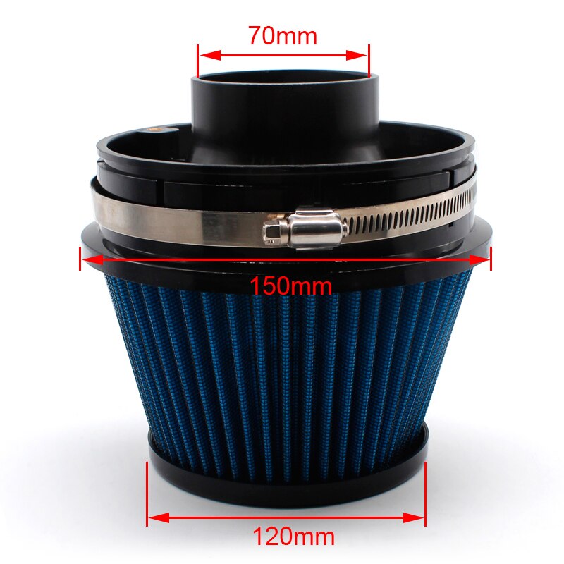 DEFT Car Universal Racing Air Filter 76MM Car High Flow Turbo Air Intake Filter Auto Intake Induction Turbo Kit 3 inch. 