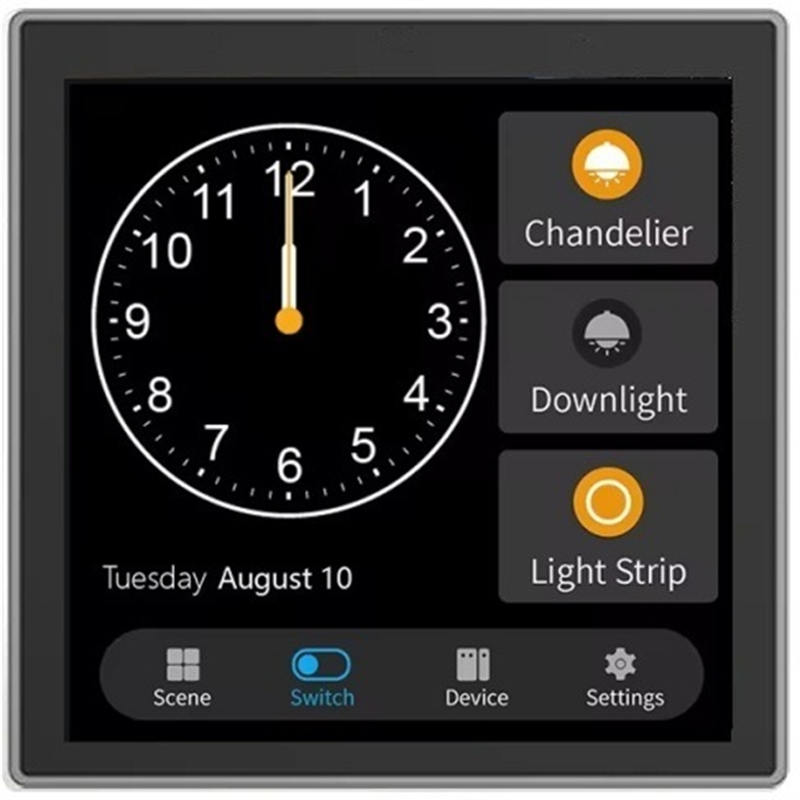 Tuya T3E Panel Switch Touch Screen Smart Control Panel Switch,White. 