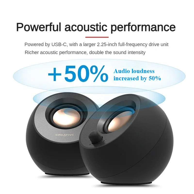 Creative Pebble Series Speaker Pebble/Plus/V3 Speaker Wired/Wireless Multimedia Speaker Mini PC Laptop Desktop Loudspeaker Gift. 