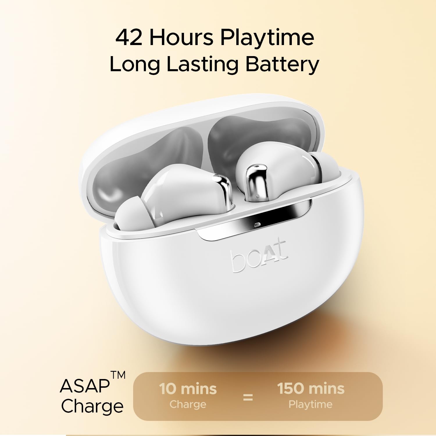 boAt Airdopes 141 ANC, Active Noise Cancellation(~32dB), 50ms Low Latency, 4Mics ENx, 42Hrs Battery, Fast Charge, IPX5, v5.3 Bluetooth Earbuds. 