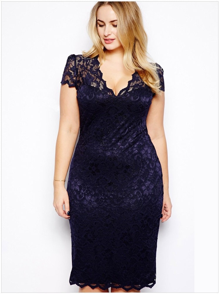 XXXXXL XXXXL Summer Dress 2020 Sexy Women Casual Short Sleeve Beach Short Dress Solid Black Lace Dress Vestidos Plus Size. 